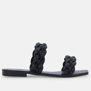 NWT dolce vita Indy black rhinestone sandals